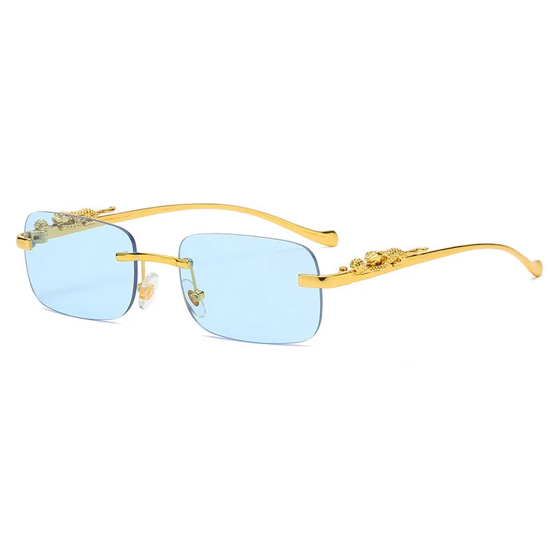 LEOPARDVIEW – Stylish Rimless Sunglasses with UV400 Protection