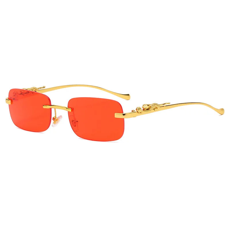 LEOPARDVIEW – Stylish Rimless Sunglasses with UV400 Protection