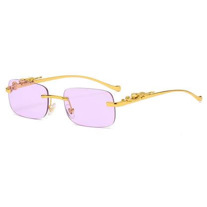 LEOPARDVIEW – Stylish Rimless Sunglasses with UV400 Protection
