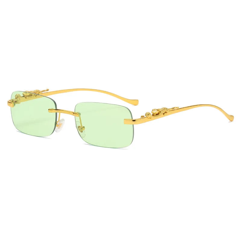 LEOPARDVIEW – Stylish Rimless Sunglasses with UV400 Protection