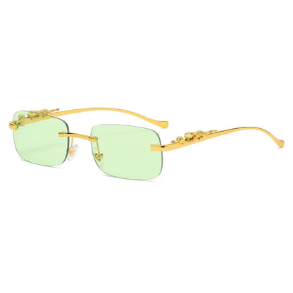 LEOPARDVIEW – Stylish Rimless Sunglasses with UV400 Protection