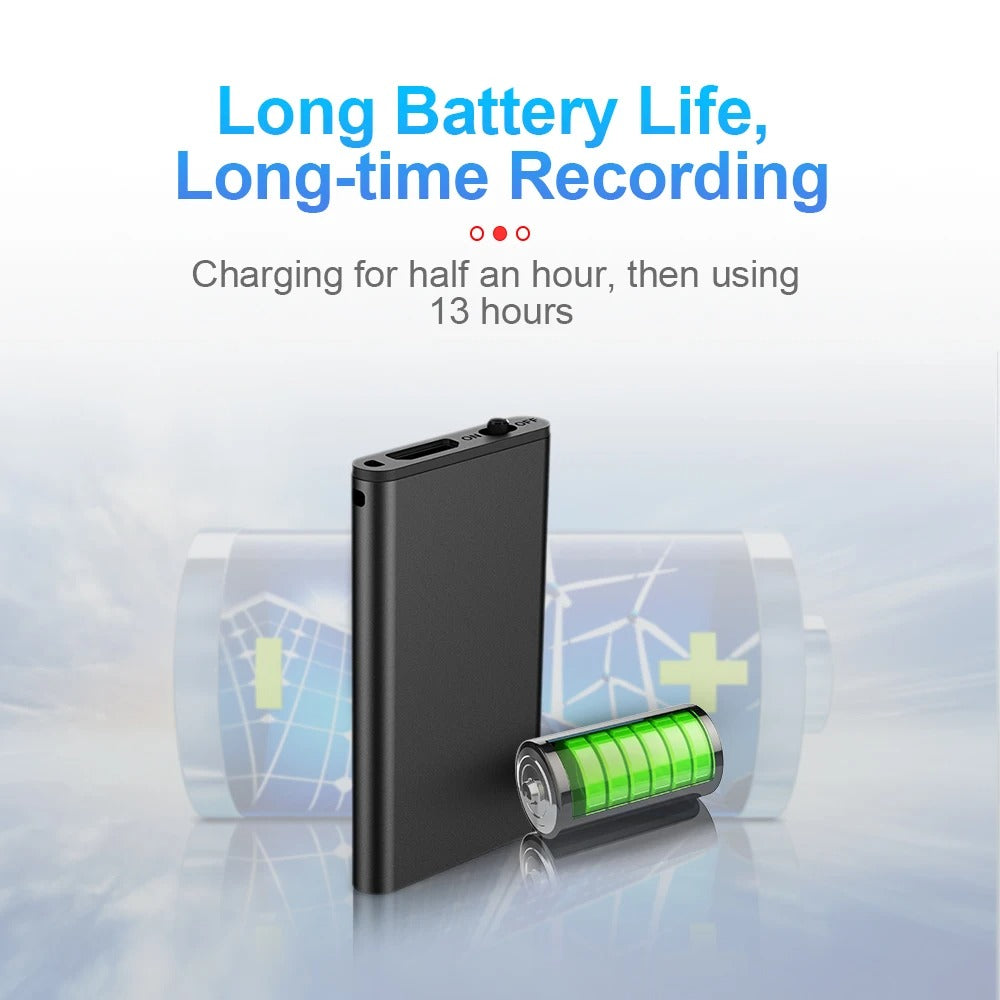 VoiceNote Mini – Ultra-Lightweight Voice-Activated Dictaphone with 16/32 GB Storage