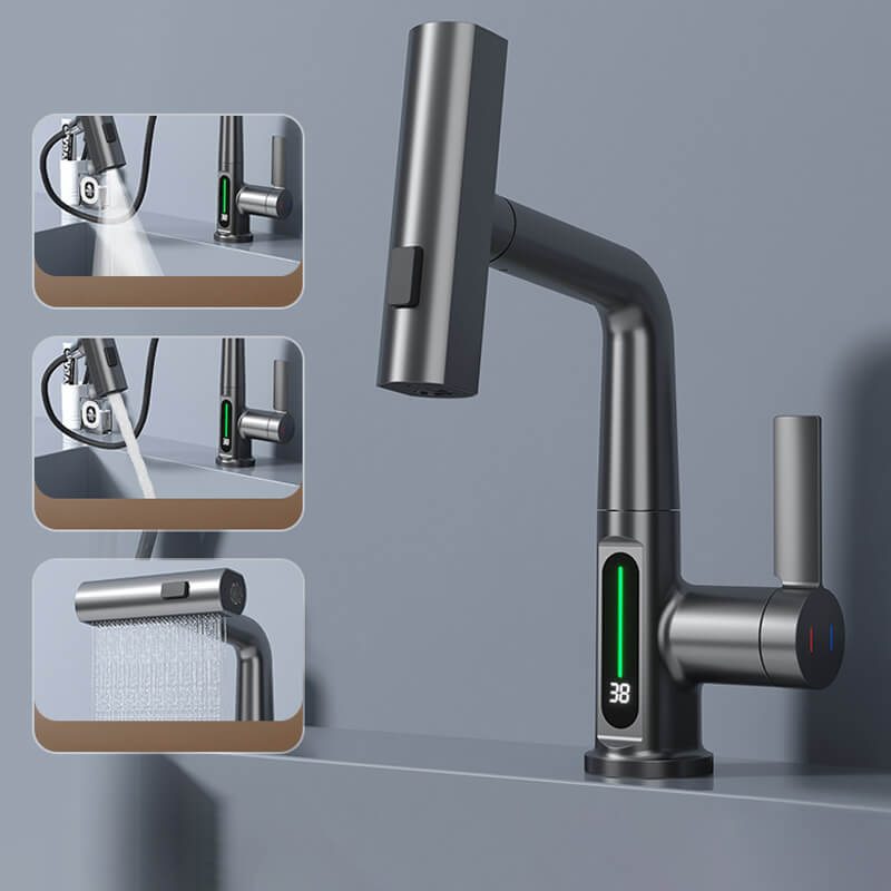 WATERMASTER - 360° drehbarer Wasserhahn mit LED-Temperaturanzeige