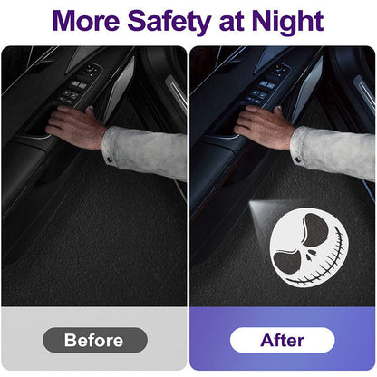 GLOWDOOR - Proiettore luminoso senza fili per porta dell'auto con visualizzazione del logo personalizzato