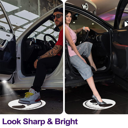 GLOWDOOR - Proiettore luminoso senza fili per porta dell'auto con visualizzazione del logo personalizzato