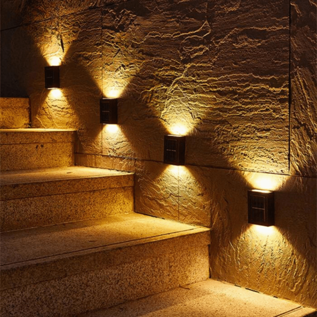Wireless solar light garden with automatic light sensors - weatherproof solar lamps for terrace and driveway, energy -efficient lighting 0