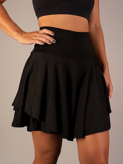 Women's Functional Tennis Skirt with Built-in Shorts and Pockets - Maja 6