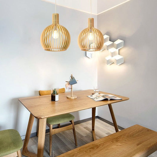 Woodart Pendant - handmade wooden pendant lamp for warm ambience 0