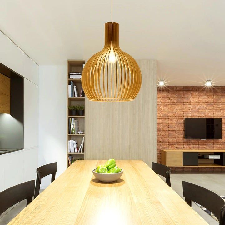 Woodart Pendant - handmade wooden pendant lamp for warm ambience 8