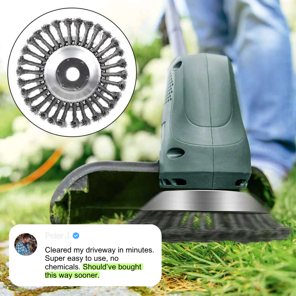 Onbreekbaar draadtrimmermes - 360° stalen messen voor onkruidvrije gazons