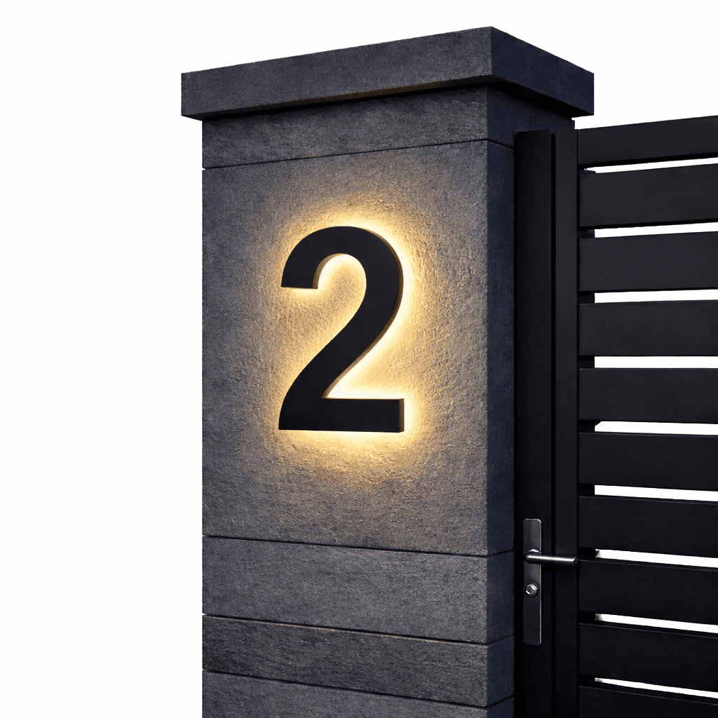 ADDRGLOW – Customizable LED House Numbers for Modern Homes