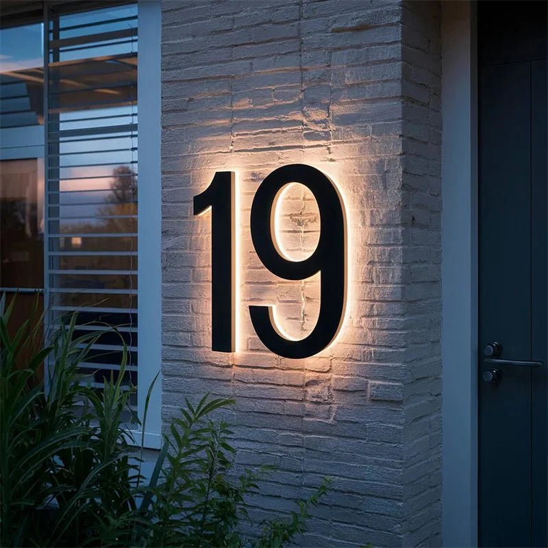 ADDRGLOW – Customizable LED House Numbers for Modern Homes