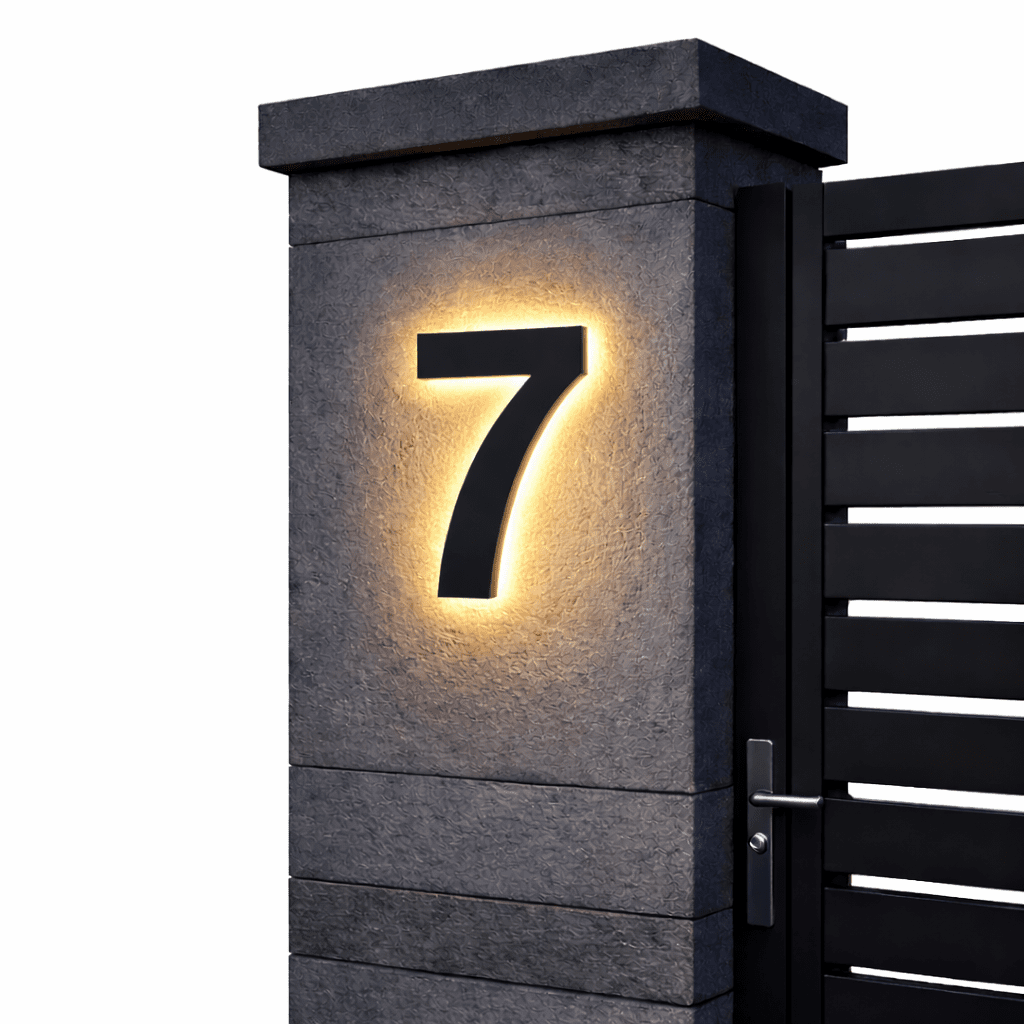 ADDRGLOW – Customizable LED House Numbers for Modern Homes