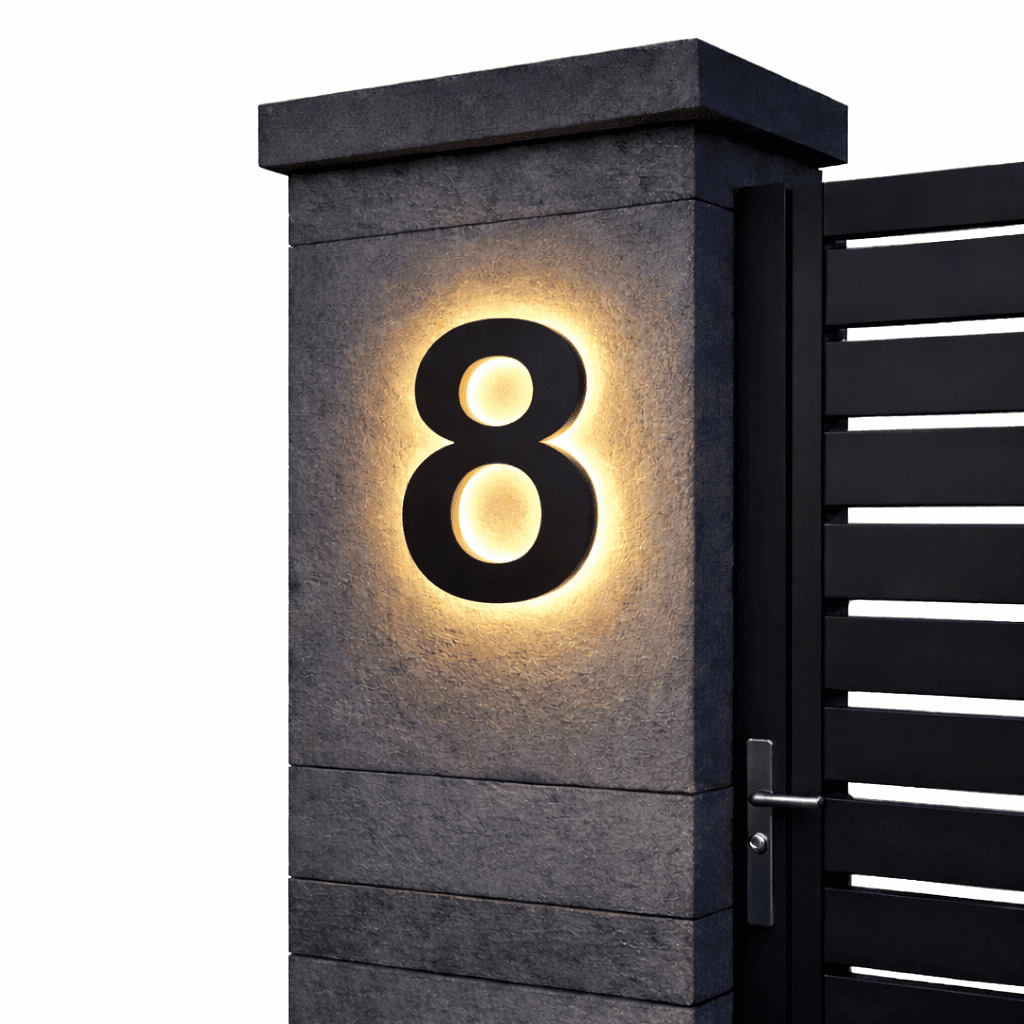 ADDRGLOW – Customizable LED House Numbers for Modern Homes