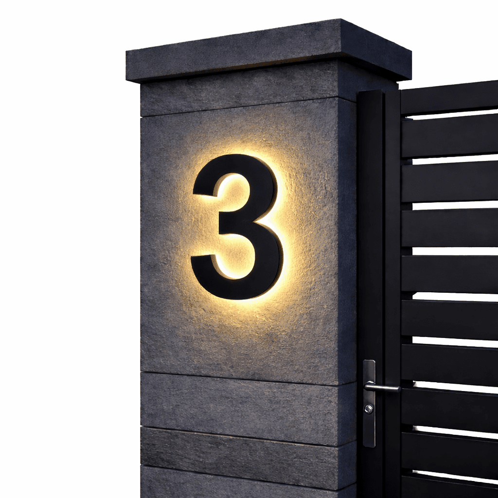 ADDRGLOW – Customizable LED House Numbers for Modern Homes