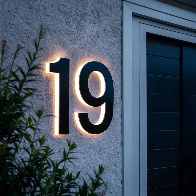 ADDRGLOW – Customizable LED House Numbers for Modern Homes
