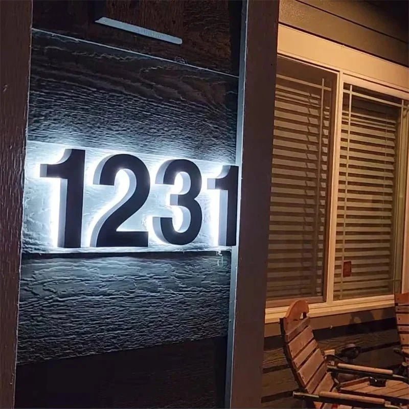 ADDRGLOW – Customizable LED House Numbers for Modern Homes