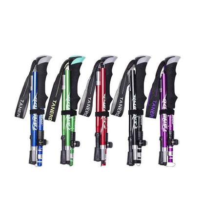  Foldable hiking sticks telescope made of carbon - light, ergonomic for trekking-2