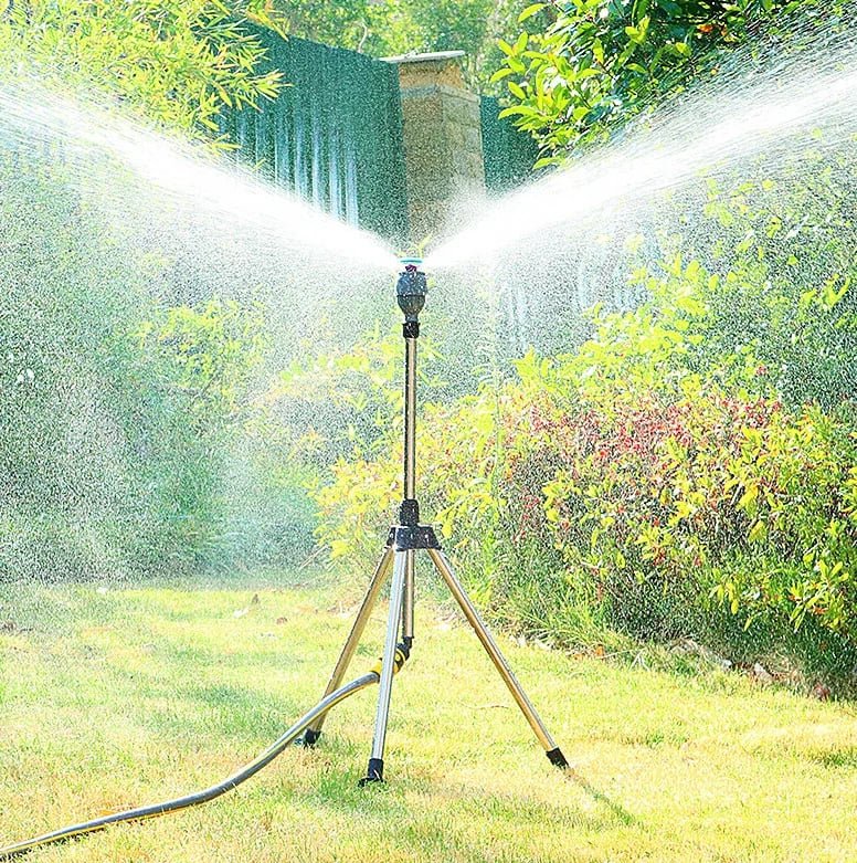 Adjustable Stainless Steel Rotating Irrigation Sprayer with Telescopic Support for Efficient Garden Watering-1