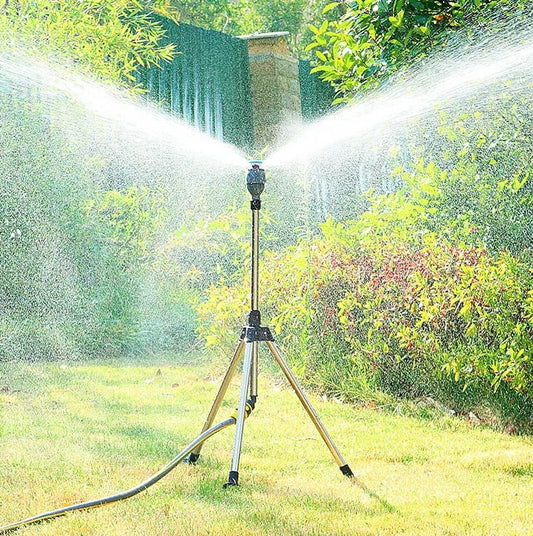 Adjustable Stainless Steel Rotating Irrigation Sprayer with Telescopic Support for Efficient Garden Watering-1