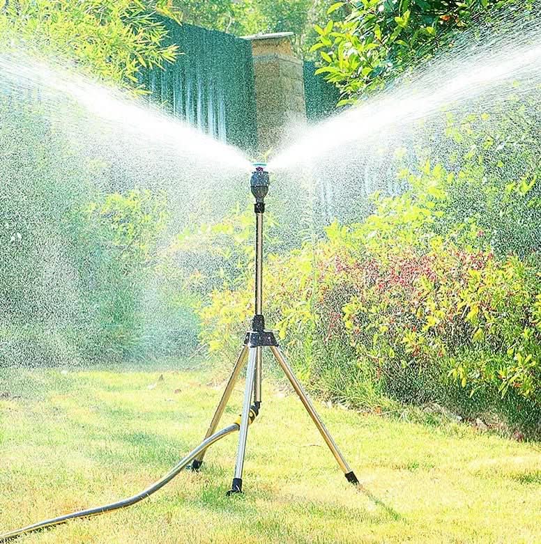Adjustable Stainless Steel Rotating Irrigation Sprayer with Telescopic Support for Efficient Garden Watering-2