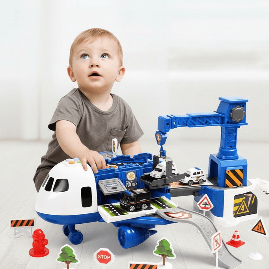 ADVENTURE AIRPLANE & VEHICLE SET – Airplane Toy Set for Imaginative Kids