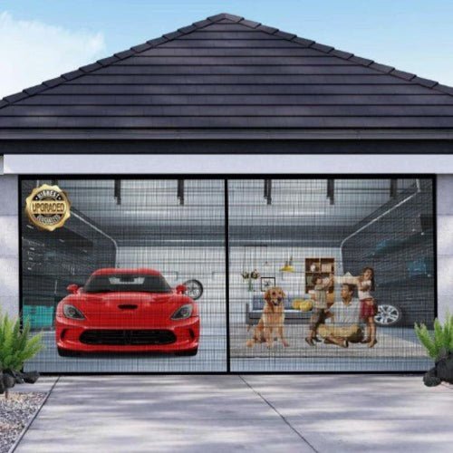 Écran de garage AeroShield anti-insectes | Écran de porte de garage en maille magnétique pour une circulation d'air fraîche et une protection contre les insectes