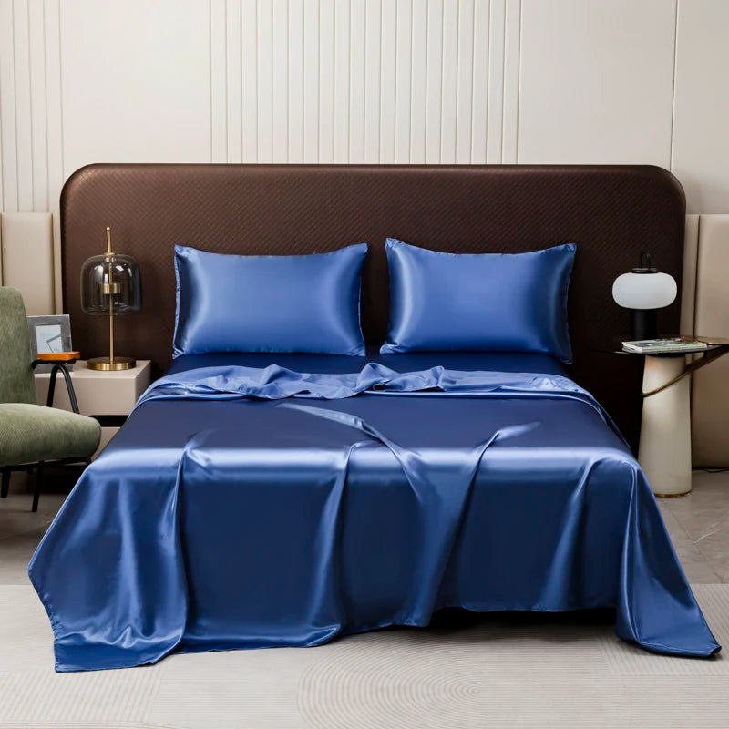 SATINBREEZE – Cooling Satin Bed Sheet Set with Breathable Soft Pillowcases 10