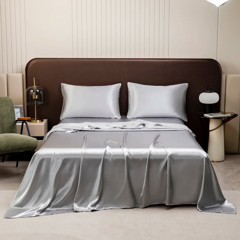 SATINBREEZE – Cooling Satin Bed Sheet Set with Breathable Soft Pillowcases 0