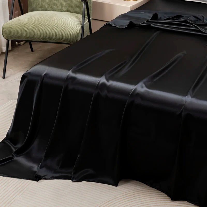 SATINBREEZE – Cooling Satin Bed Sheet Set with Breathable Soft Pillowcases 1