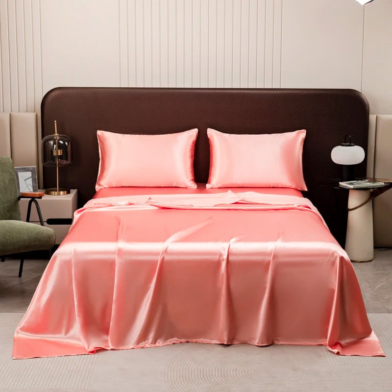 SATINBREEZE – Cooling Satin Bed Sheet Set with Breathable Soft Pillowcases 11