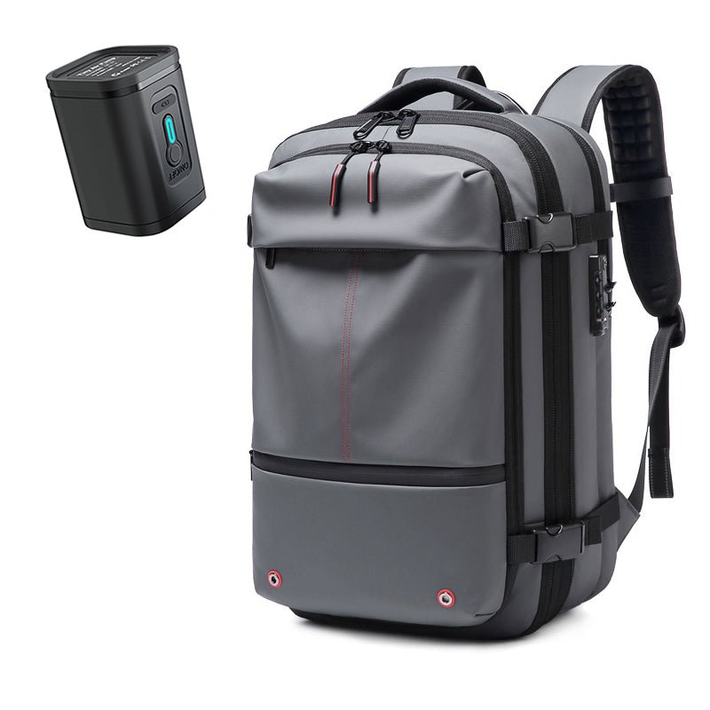 Zaino AIRTRAIL - Zaino da viaggio comprimibile con scomparto per laptop da 17,3 pollici e compressione sottovuoto