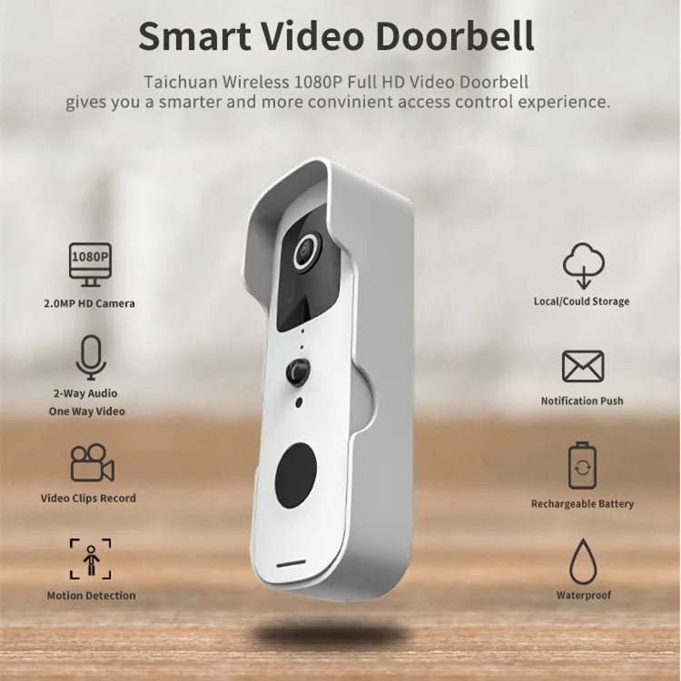 Smart Wireless Video Doorbell Camera with 1080p HD & Two-Way Audio 2