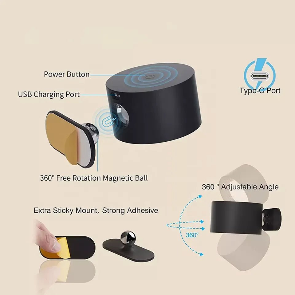 ZENLAMP – Kabellose 360° drehbare LED-Lampe für flexible Beleuchtung