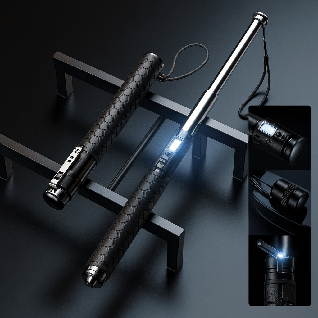 AllGuard Stick – Automatische Zelfverdedigingswandelstok met Stabiliteitssteun