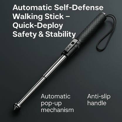 AllGuard Stick – Automatische Zelfverdedigingswandelstok met Stabiliteitssteun