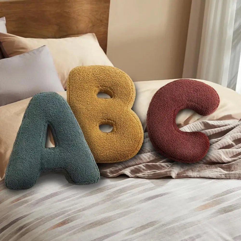 ALPHORA – Velvet Letter Cushion for Personalized Home Decor
