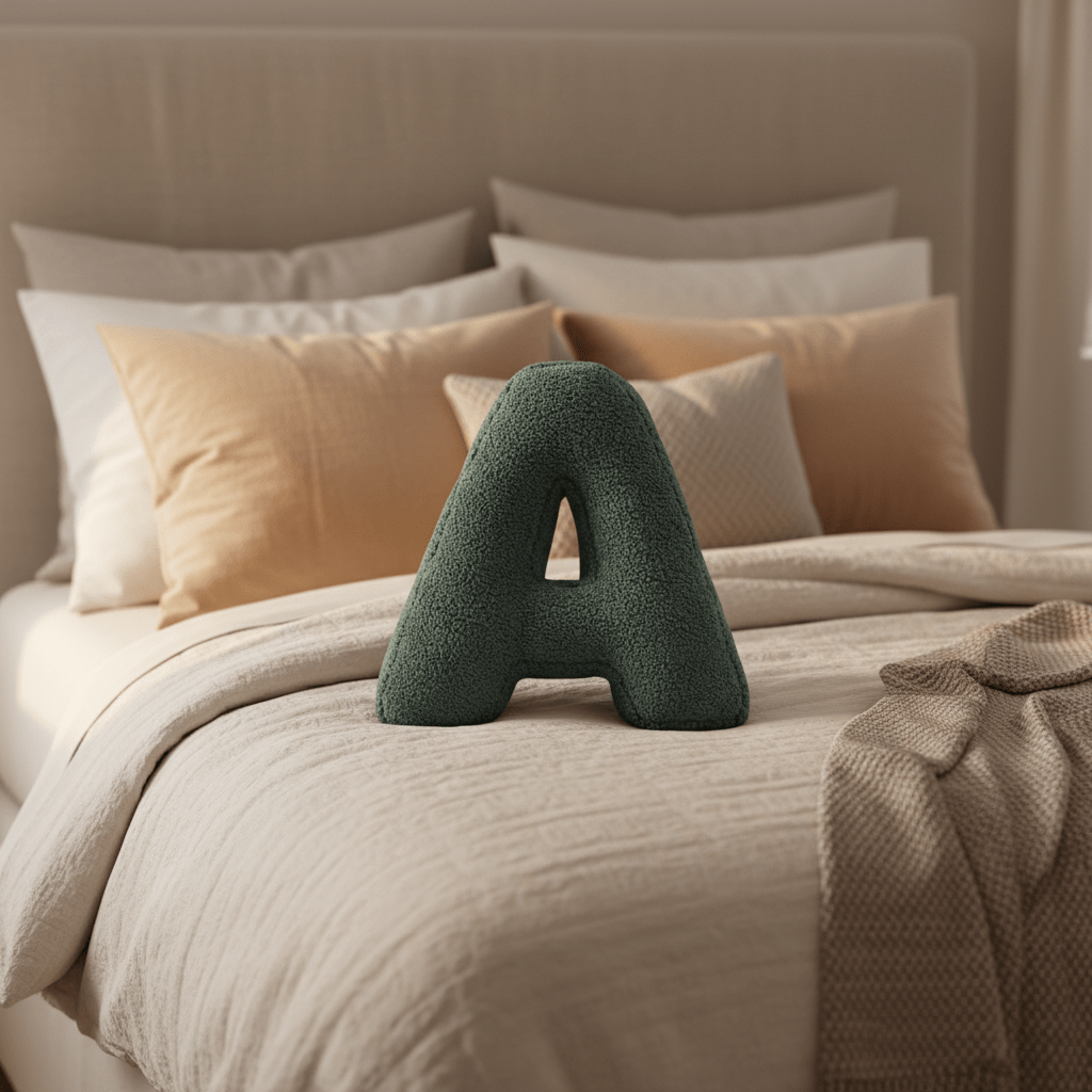 ALPHORA – Velvet Letter Cushion for Personalized Home Decor