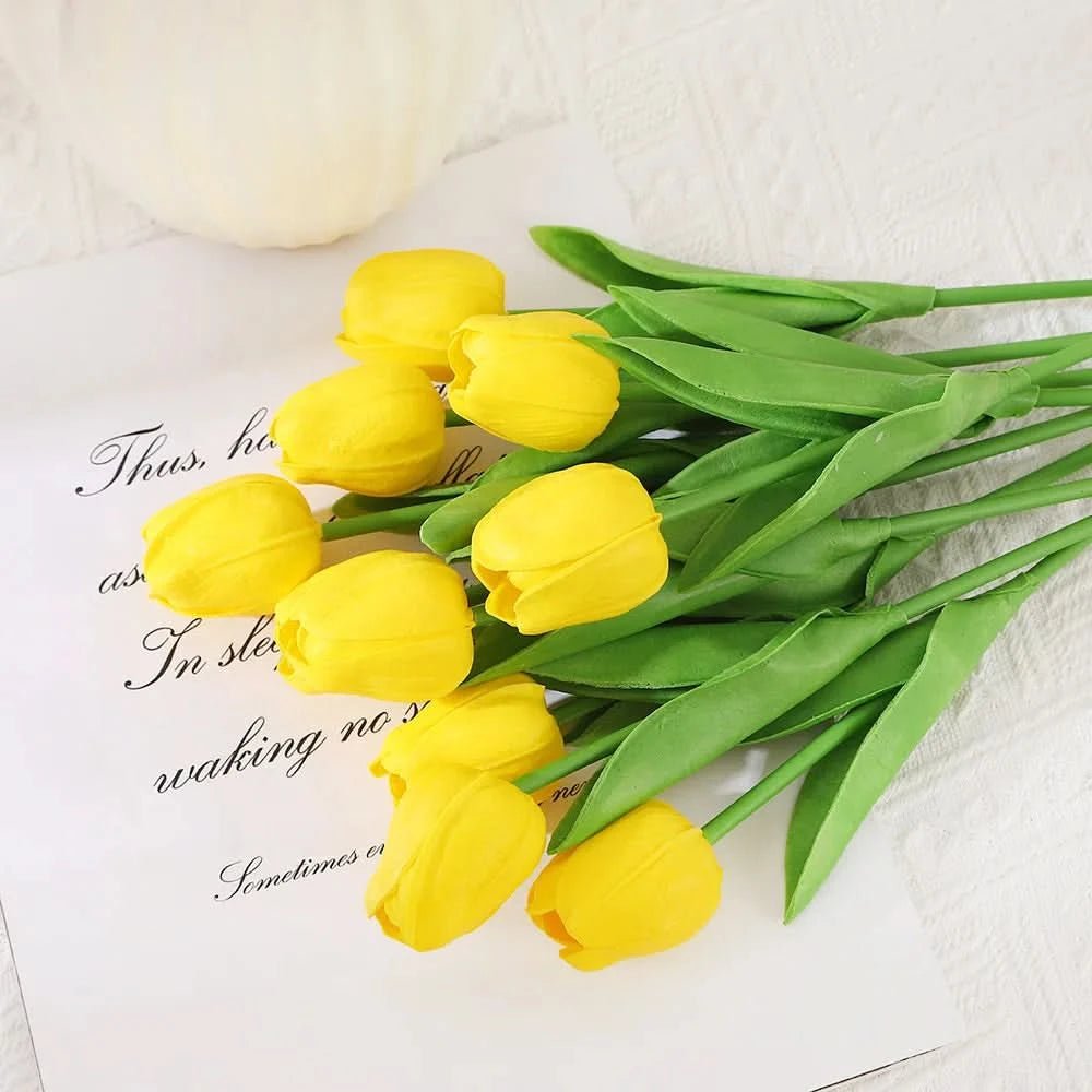 AMBIATULIP – Tulipas Artificiais Real Touch para Decoração Calma e Elegante