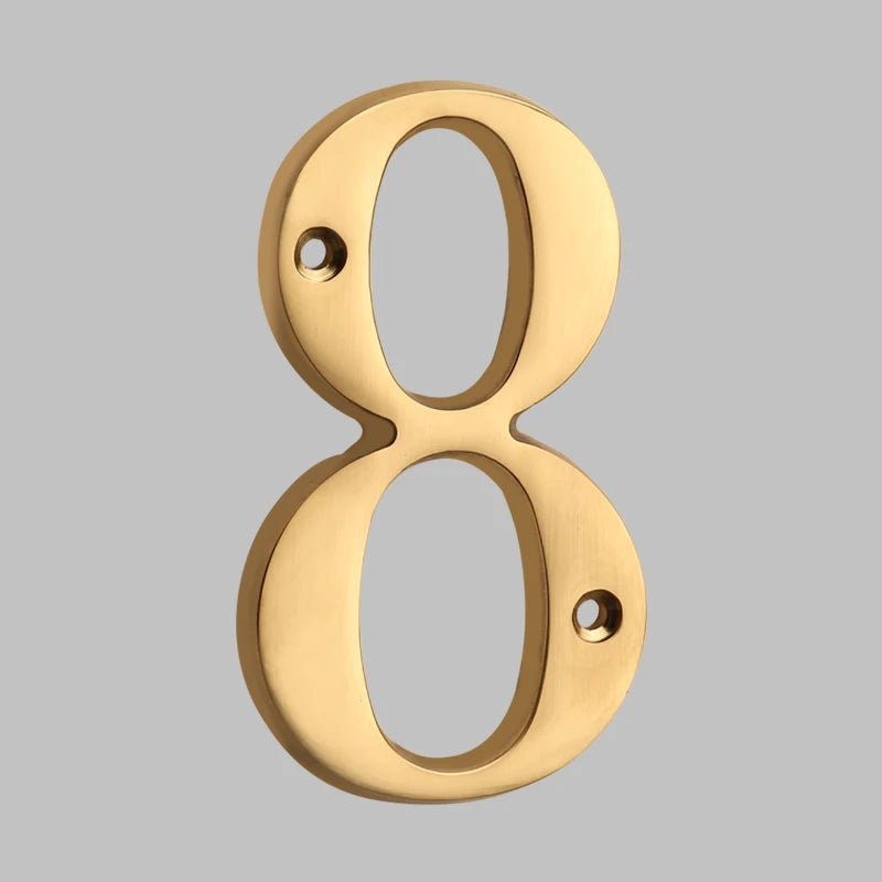 Classic Solid Brass House Numbers - Timeless House Number Plaque for Easy Installation 3