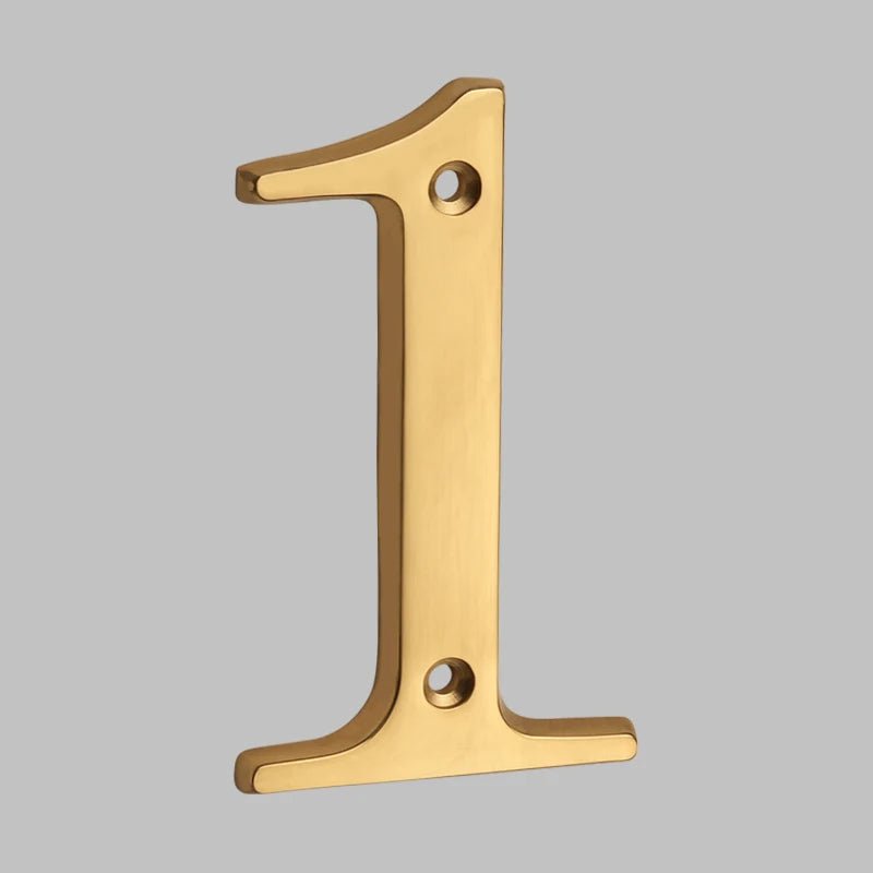 Classic Solid Brass House Numbers - Timeless House Number Plaque for Easy Installation 13