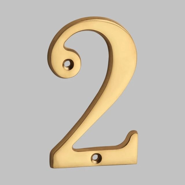 Classic Solid Brass House Numbers - Timeless House Number Plaque for Easy Installation 11