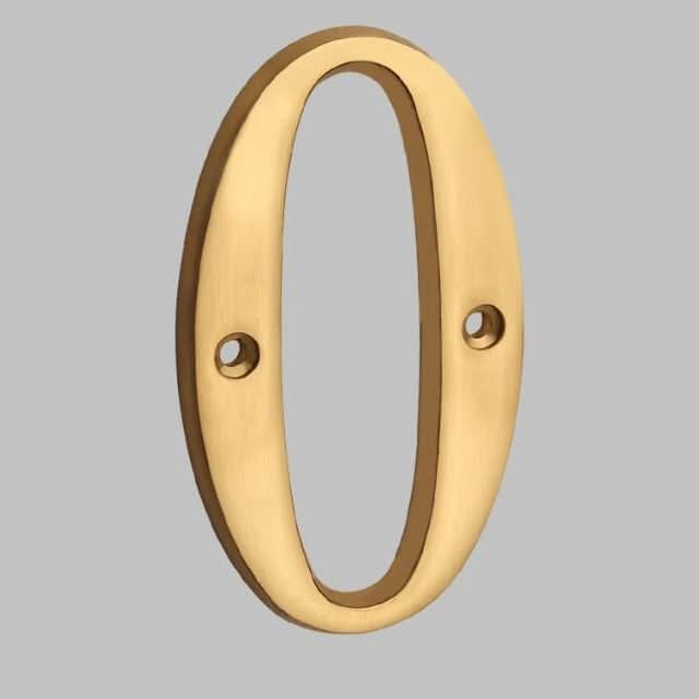 Classic Solid Brass House Numbers - Timeless House Number Plaque for Easy Installation 0
