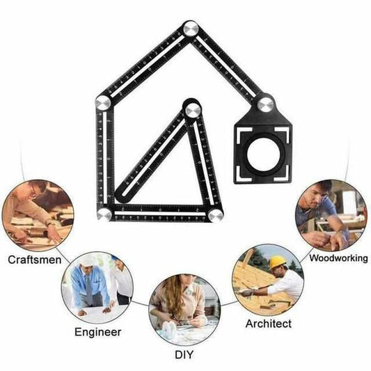 Adjustable Angle-izer 2.0 Measuring Tool – Durable 5mm Aluminum Alloy for Accurate Layouts and Easy Storage-1