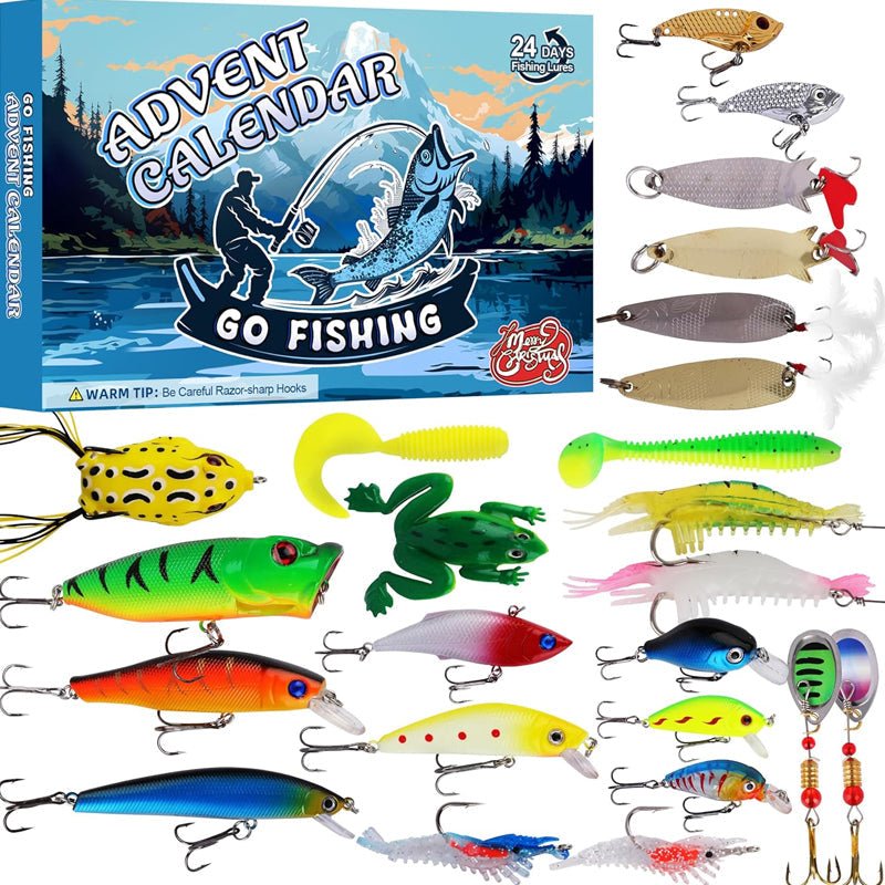 ANGLERVENT – 24 Days Christmas 2025 Countdown Fishing Tackle Set