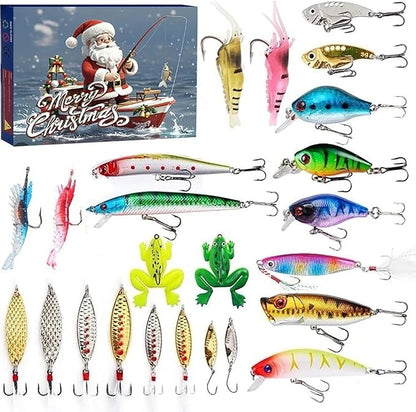 ANGLERVENT – 24 Days Christmas 2025 Countdown Fishing Tackle Set