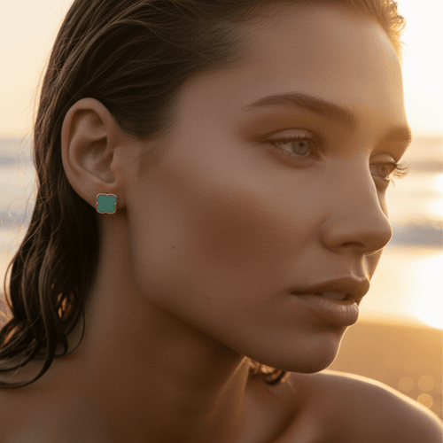 Orecchini in oro e argento Aqua