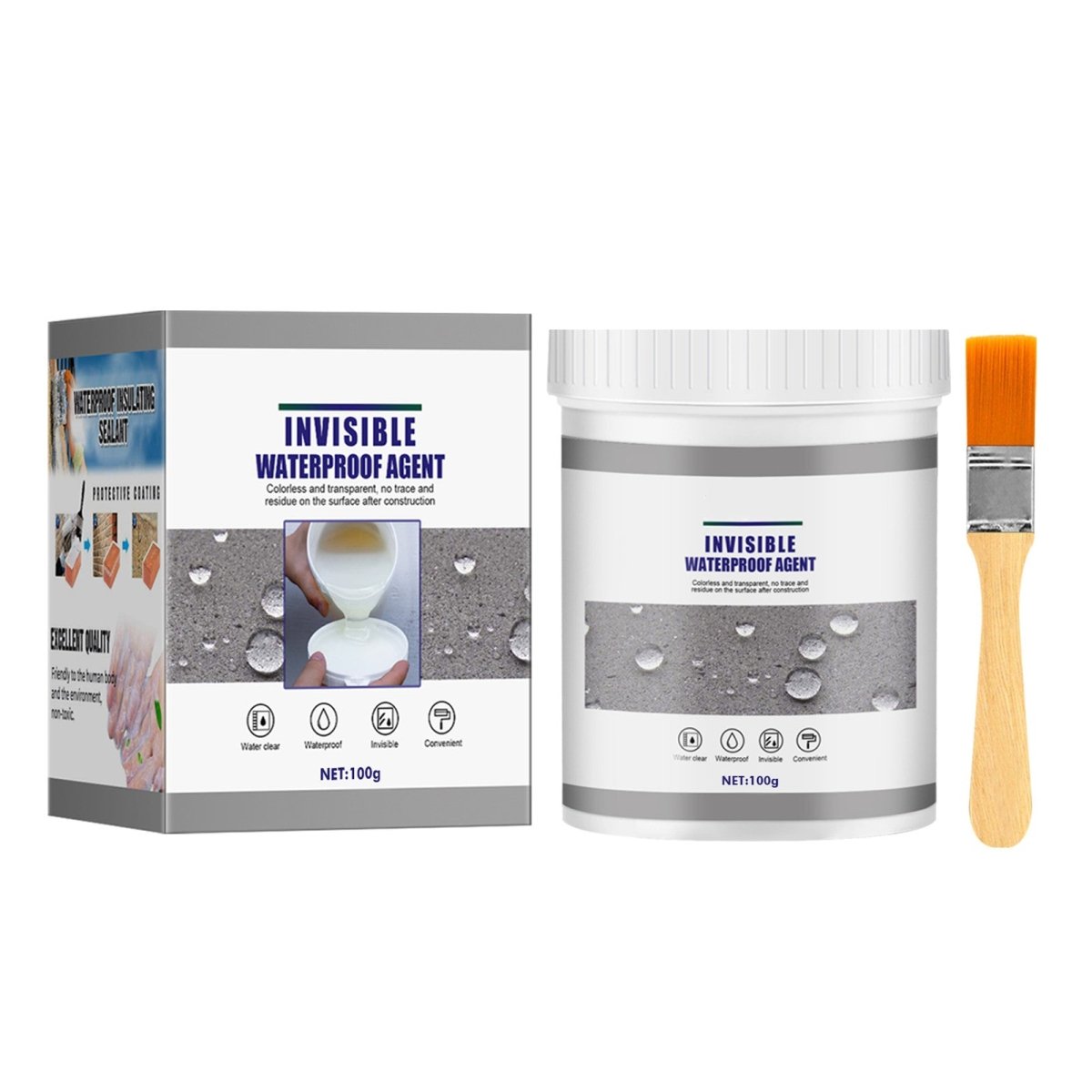 AQUABOND – Pasta de caucho transparente impermeable para reparaciones y sellado