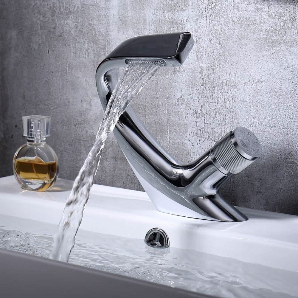 Aquacascade Basin TAP-modern waterfall wash basin made of brass for luxurious bathroom design 9