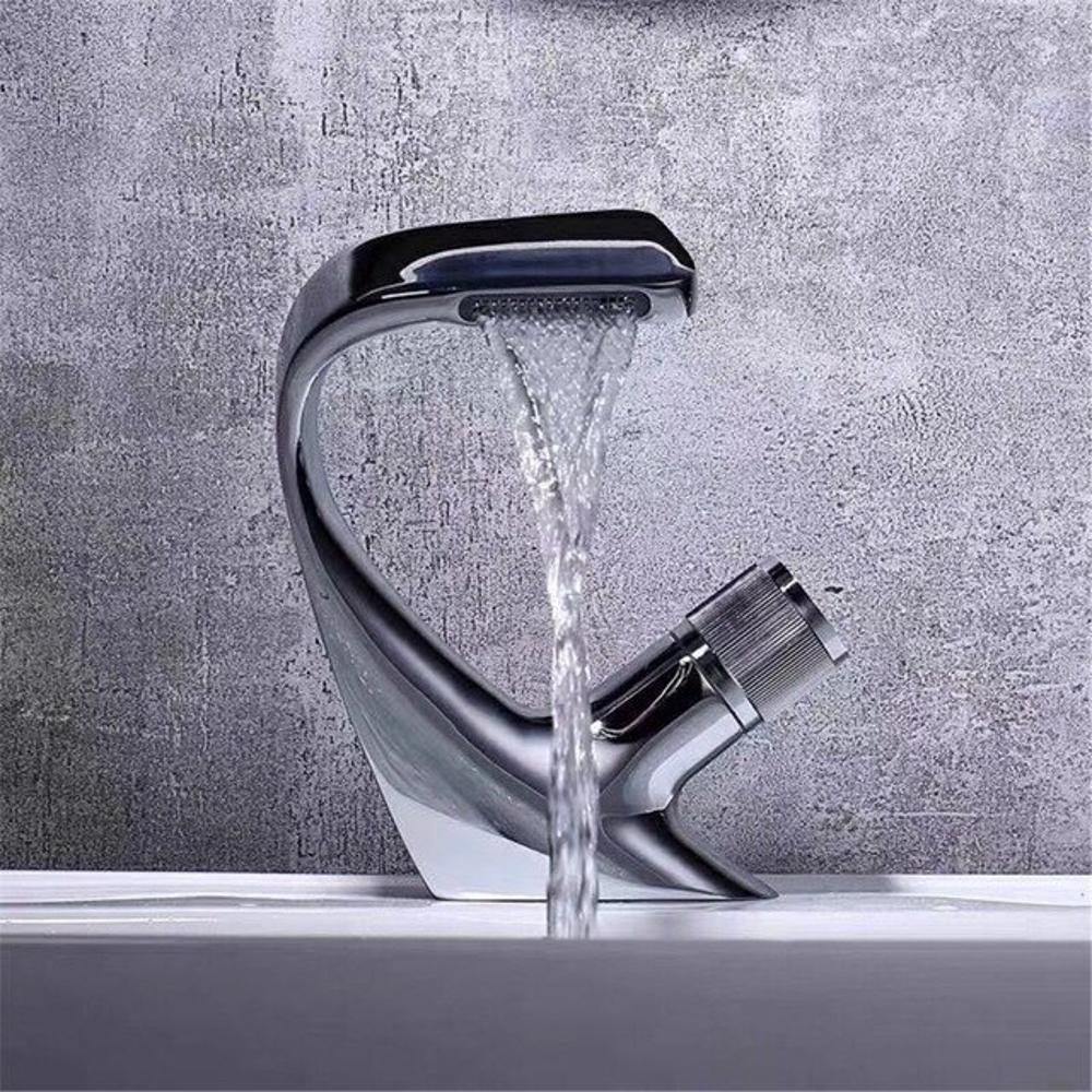 Aquacascade Basin TAP-modern waterfall wash basin made of brass for luxurious bathroom design 4